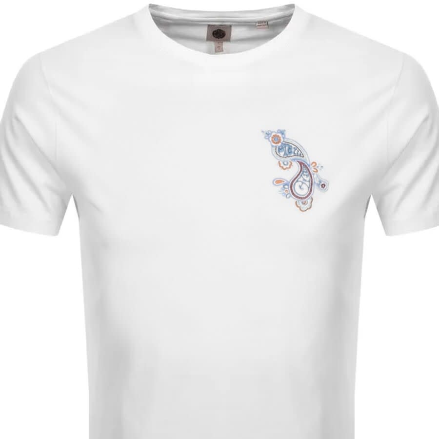 Alternative Image for ProductPretty Green Paisley Logo T Shirt White2