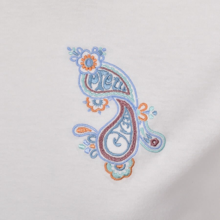 Alternative Image for ProductPretty Green Paisley Logo T Shirt White3