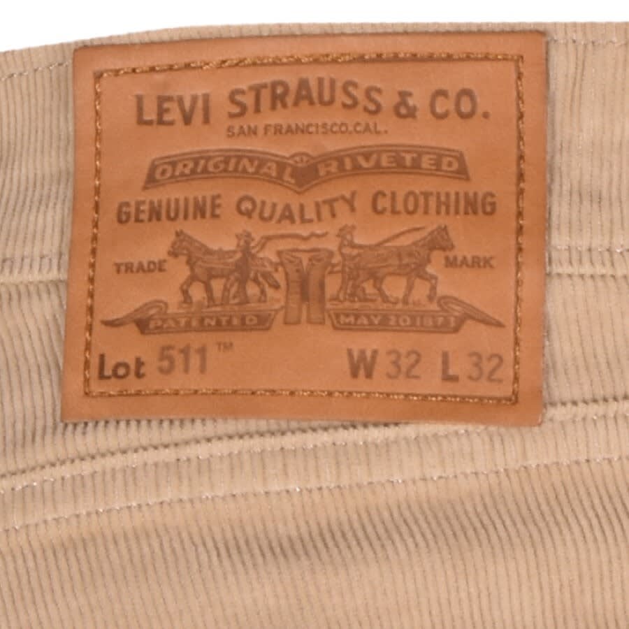 Alternative Image for ProductLevis 511 Corduroy Slim Fit Jeans Beige3