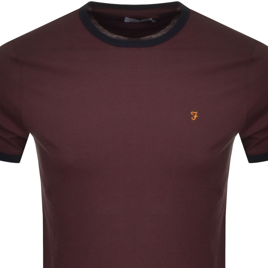 Alternative Image for ProductFarah Vintage Groves Ringer T Shirt Red2