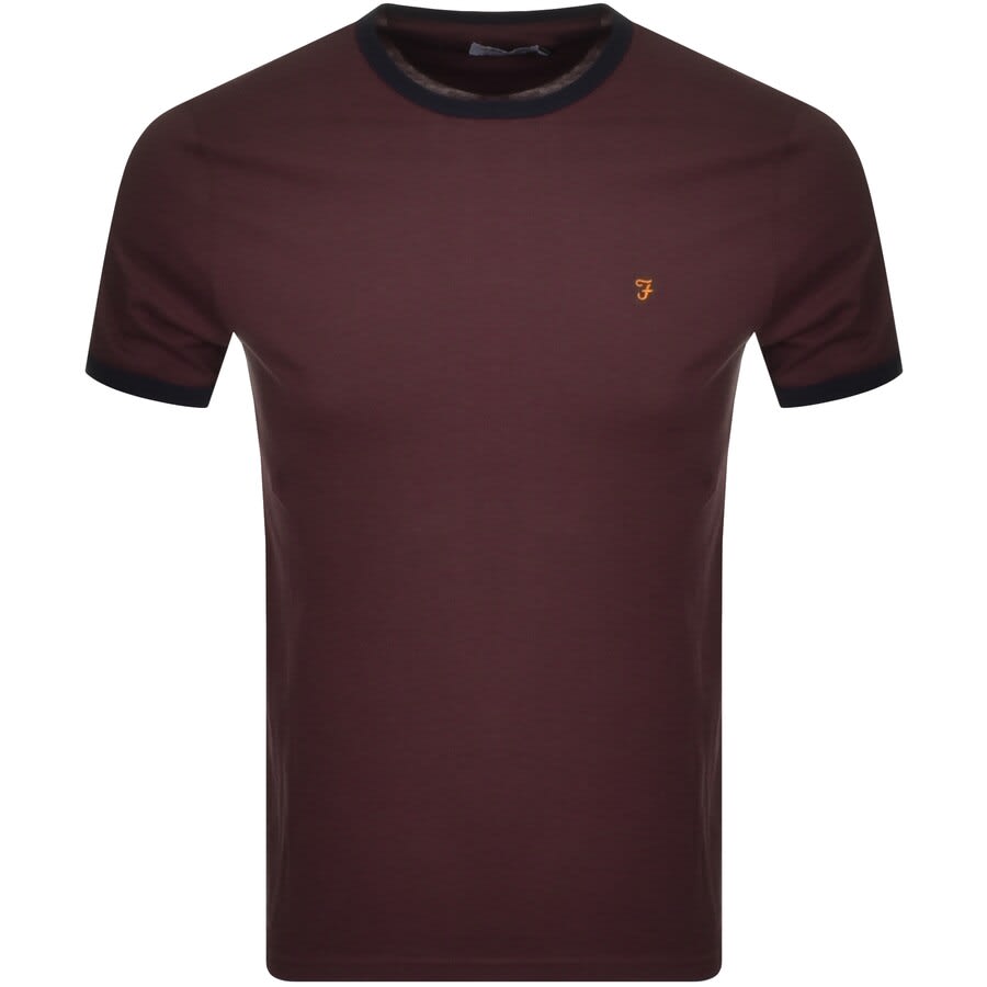 Alternative Image for ProductFarah Vintage Groves Ringer T Shirt Red1