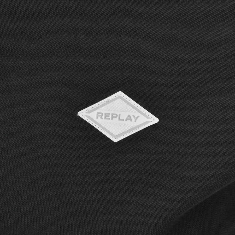 Alternative Image for ProductReplay Short Sleeved Logo Polo T Shirt Grey3