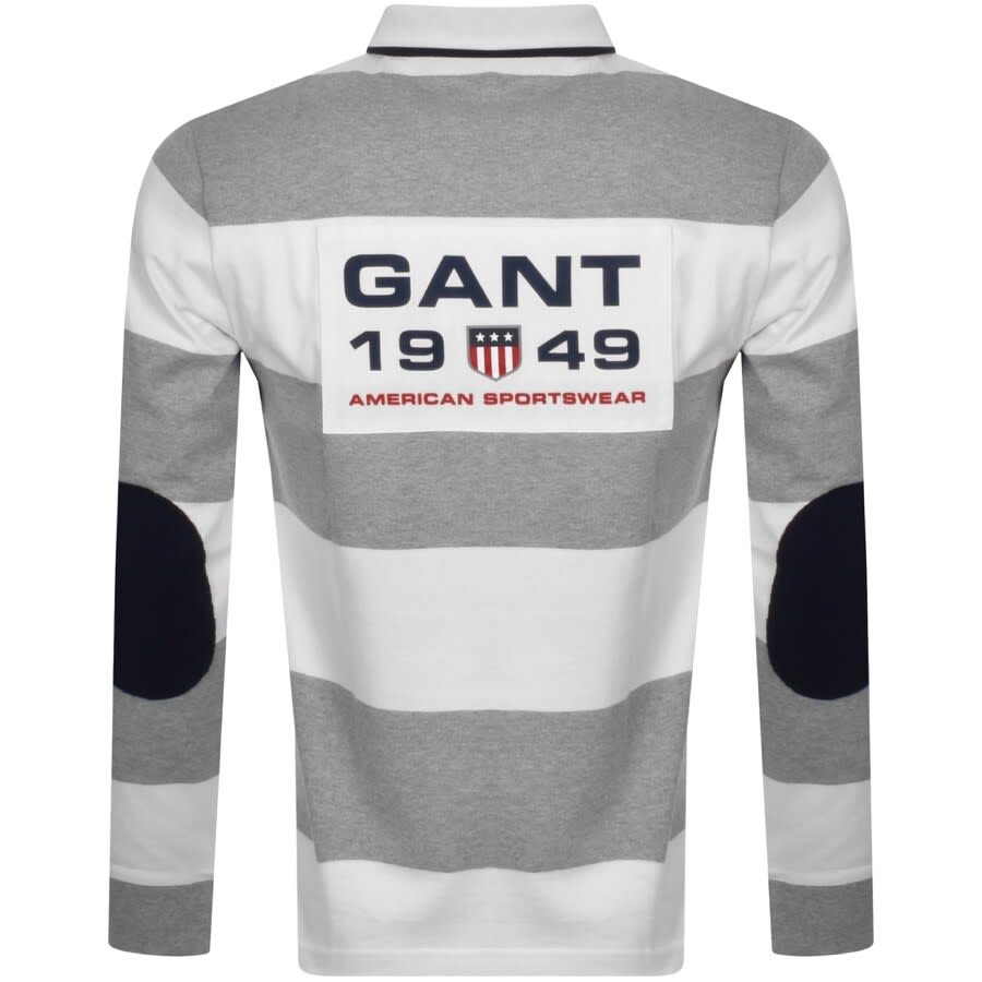 Alternative Image for ProductGant Retro Shield Rugger Polo Sweatshirt Grey3