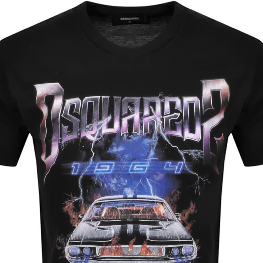Alternative Image for ProductDSQUARED2 Muscle Car Print T Shirt Black2