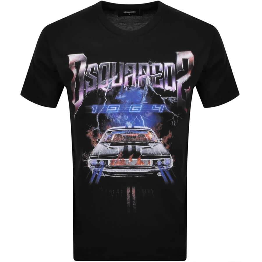 Alternative Image for ProductDSQUARED2 Muscle Car Print T Shirt Black1