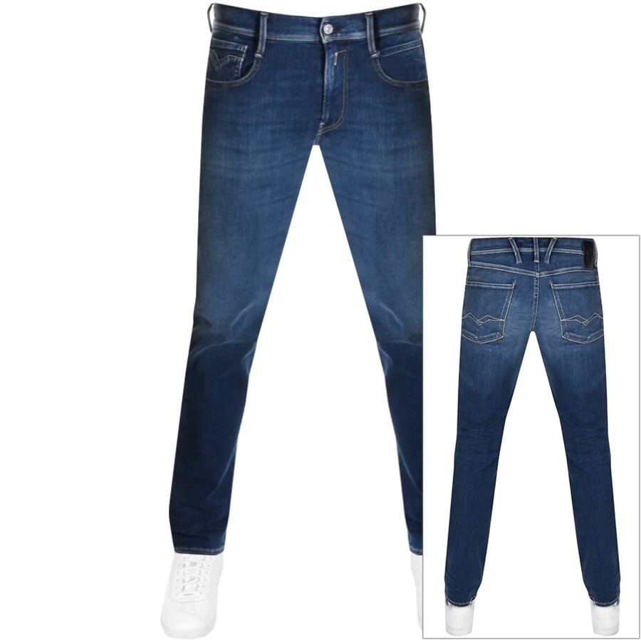 Alternative Image for ProductReplay Anbass Hyperflex Jeans Blue1