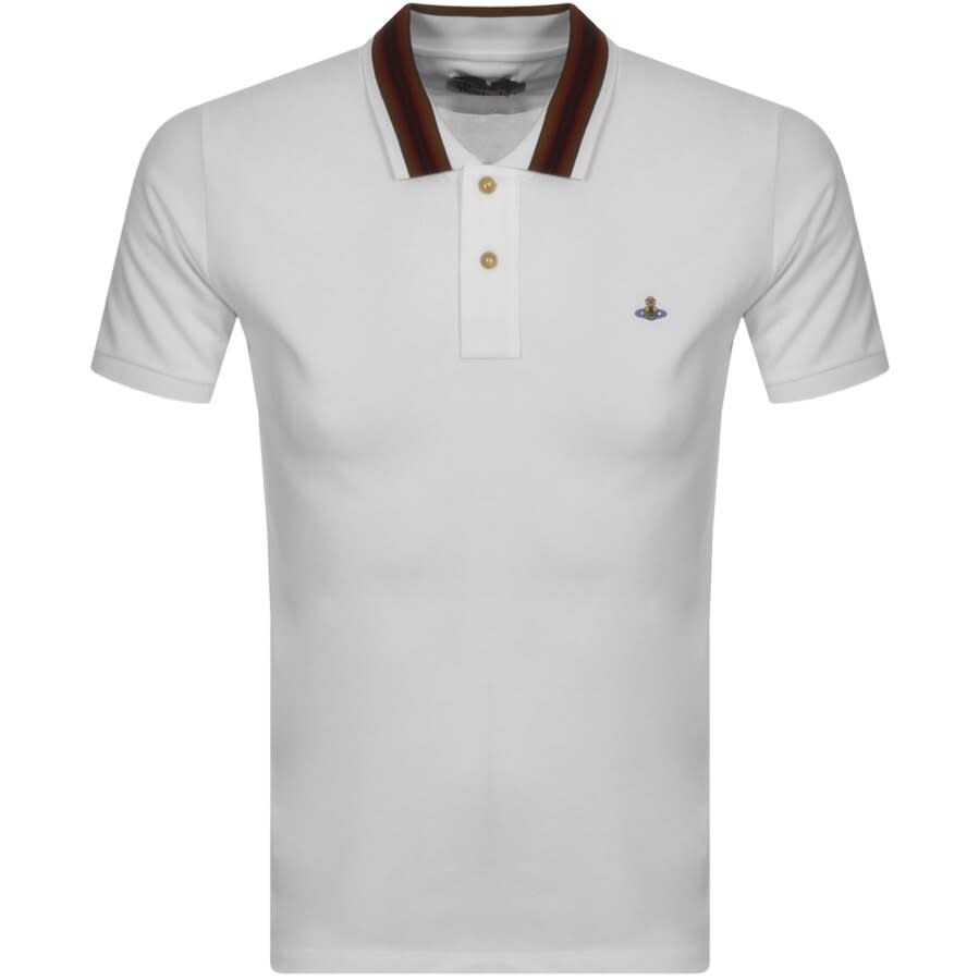 Alternative Image for ProductVivienne Westwood Stripe Collar Polo T Shirt White1