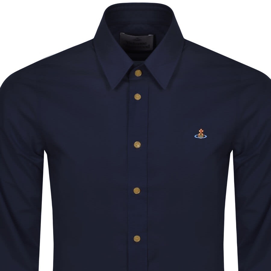 Alternative Image for ProductVivienne Westwood Slim Long Sleeved Shirt Navy2