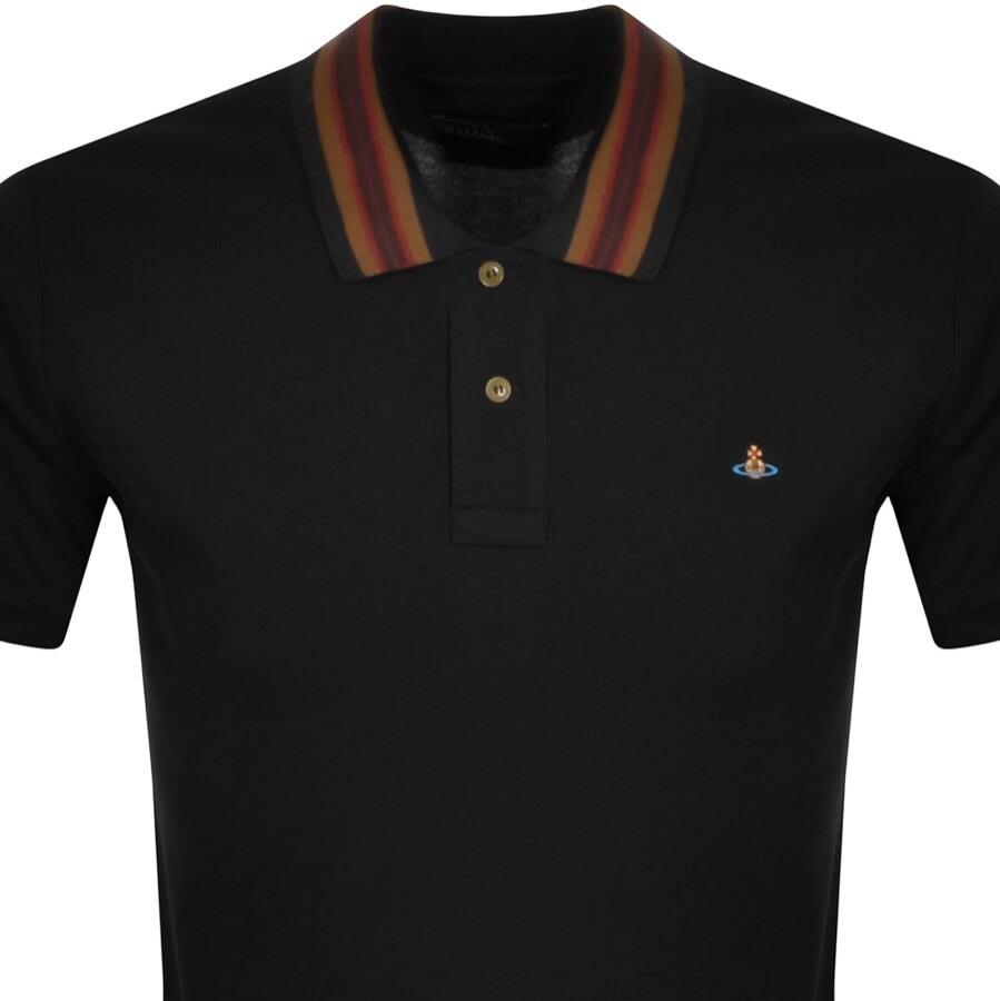 Alternative Image for ProductVivienne Westwood Stripe Collar Polo T Shirt Black2