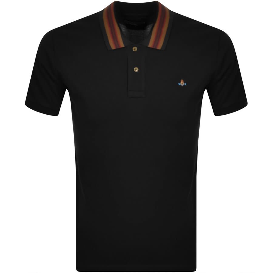 Alternative Image for ProductVivienne Westwood Stripe Collar Polo T Shirt Black1