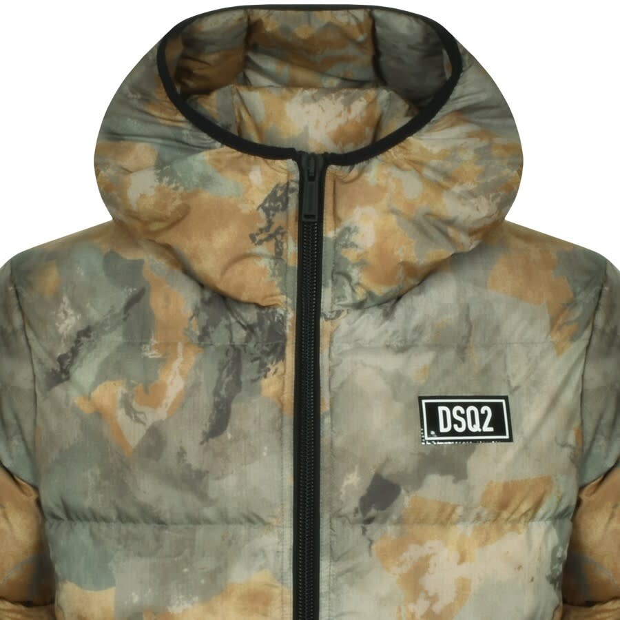Alternative Image for ProductDSQUARED2 Camo Puffer Jacket Green2