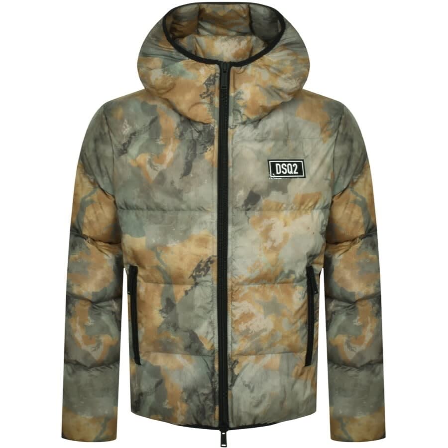 Alternative Image for ProductDSQUARED2 Camo Puffer Jacket Green1