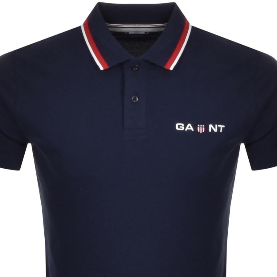 Alternative Image for ProductGant Retro Shield Rugger Polo T Shirt Navy2