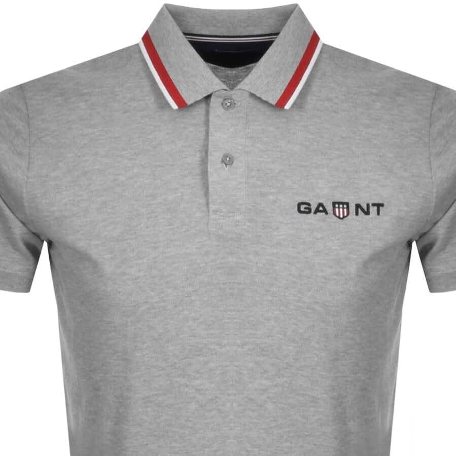Alternative Image for ProductGant Retro Shield Rugger Polo T Shirt Grey2