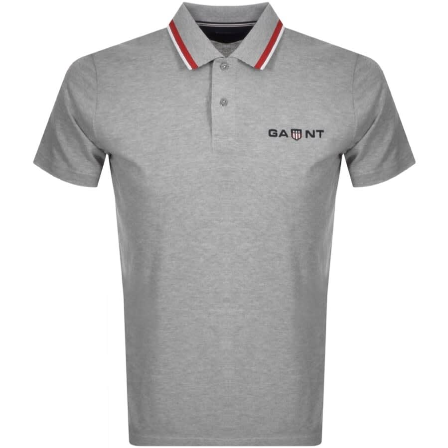 Alternative Image for ProductGant Retro Shield Rugger Polo T Shirt Grey1
