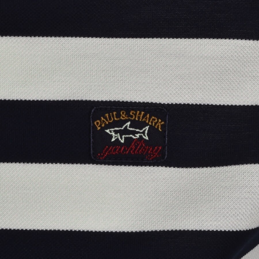 Alternative Image for ProductPaul And Shark Striped Polo T Shirt Navy3