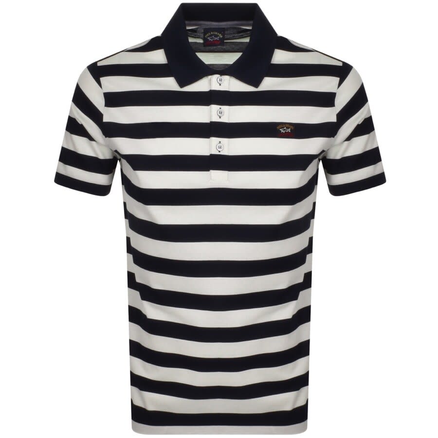 Alternative Image for ProductPaul And Shark Striped Polo T Shirt Navy1