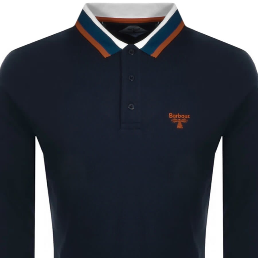 Alternative Image for ProductBarbour Beacon Long Sleeved Polo T Shirt Navy2
