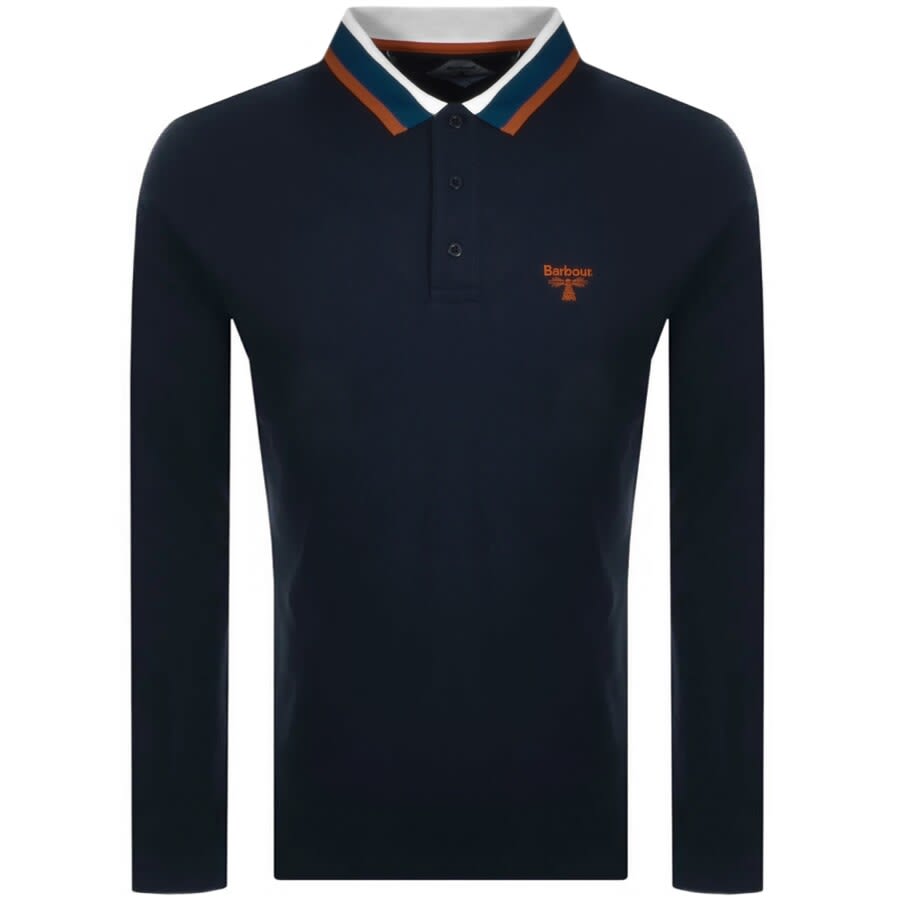 Alternative Image for ProductBarbour Beacon Long Sleeved Polo T Shirt Navy1