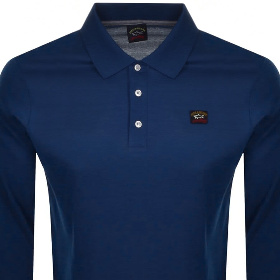 Alternative Image for ProductPaul And Shark Long Sleeved Polo T Shirt Blue2