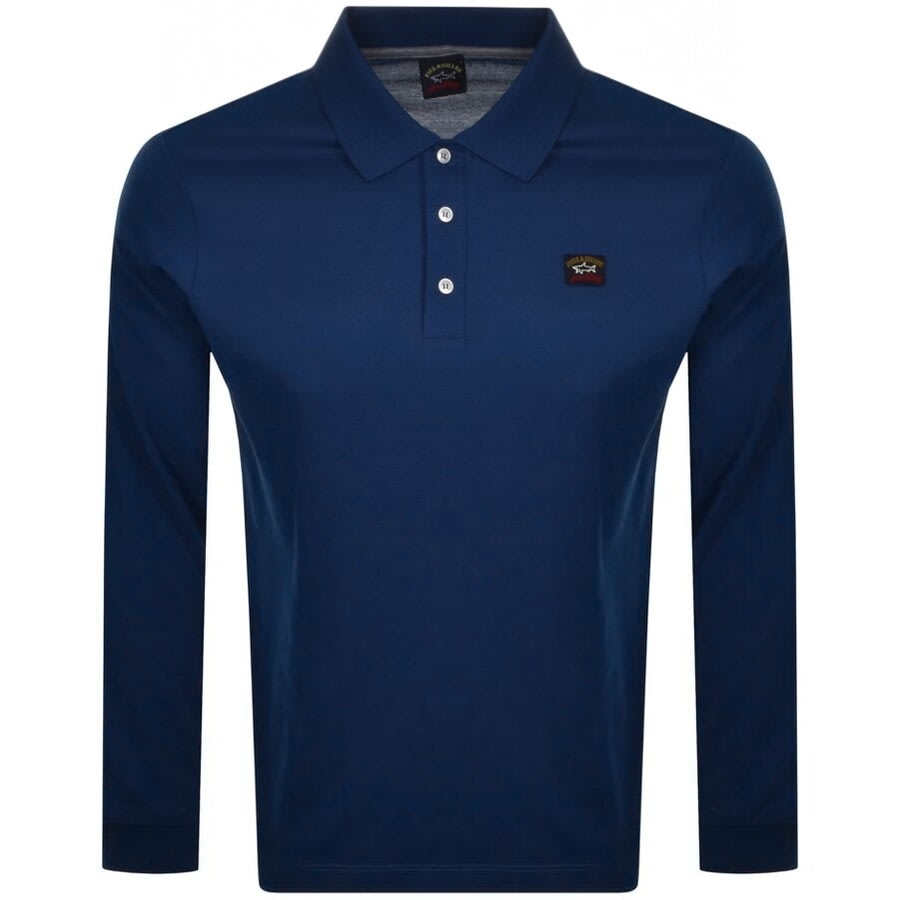 Alternative Image for ProductPaul And Shark Long Sleeved Polo T Shirt Blue1