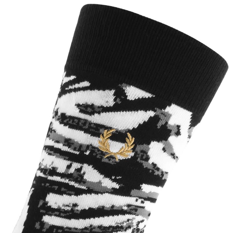Alternative Image for ProductFred Perry Zebra Print Socks Black White3