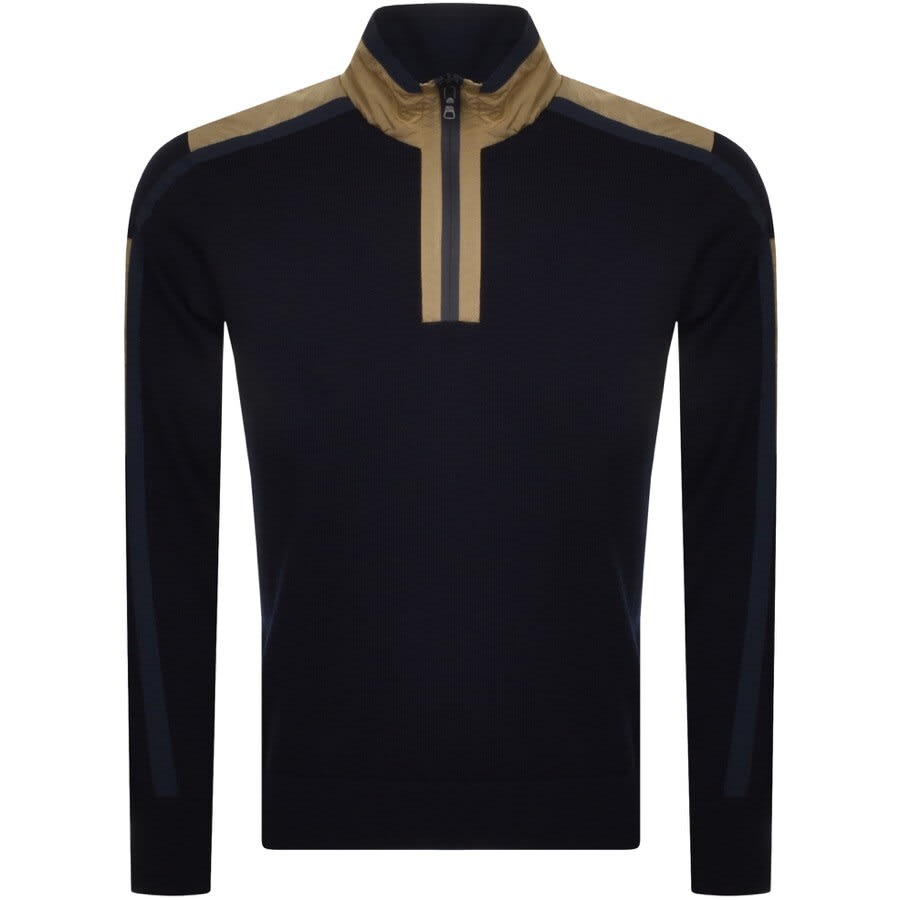 Alternative Image for ProductPaul And Shark Half Zip Knit Jumper Navy1