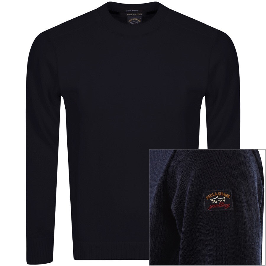 Alternative Image for ProductPaul And Shark Knitted Jumper Navy1