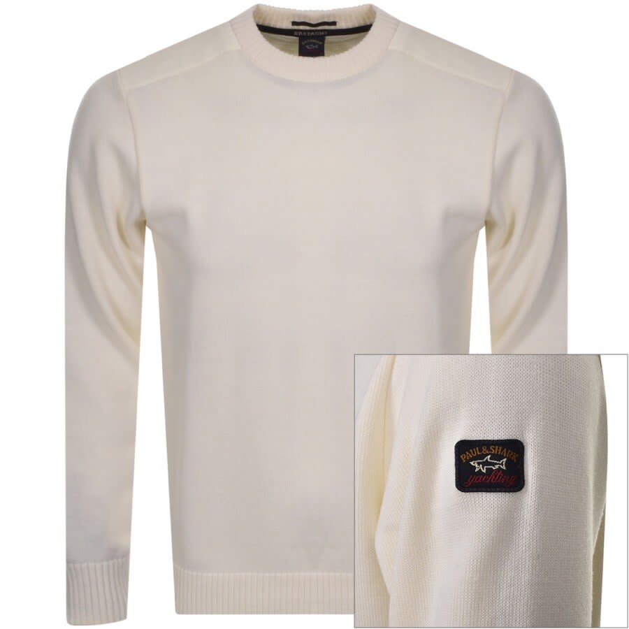 Alternative Image for ProductPaul And Shark Knitted Jumper Cream1