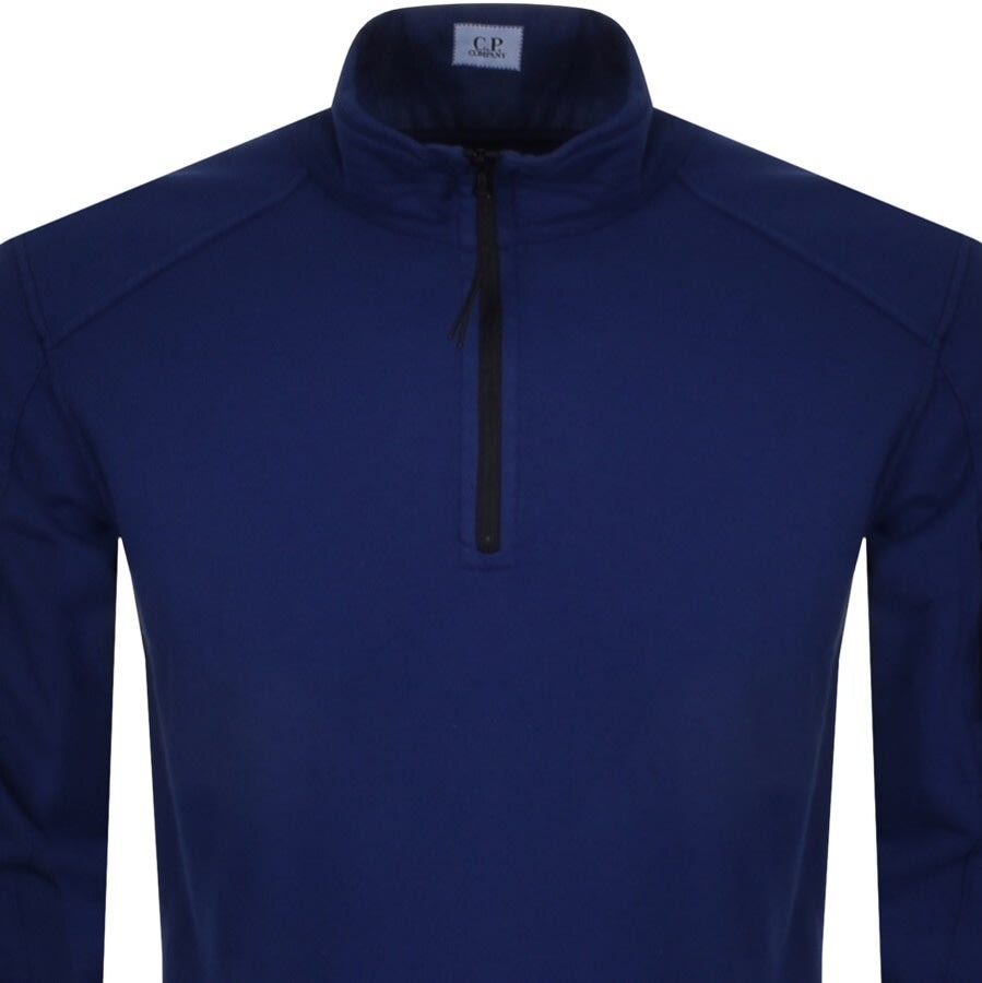 Alternative Image for ProductCP Company Half Zip Sweatshirt Blue2