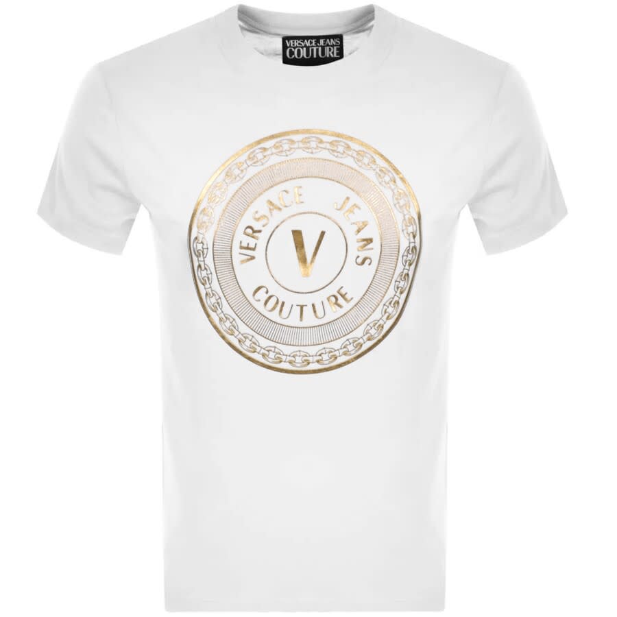 Alternative Image for ProductVersace Jeans Couture Foil Logo T Shirt White1