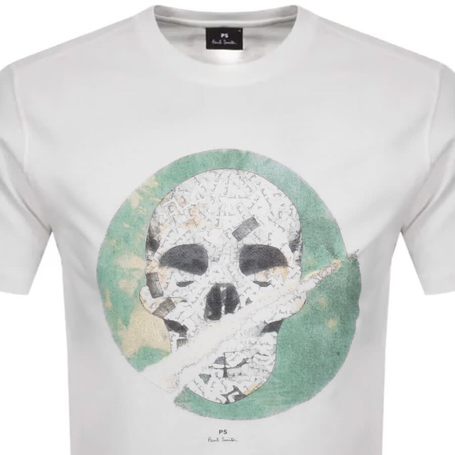 Alternative Image for ProductPS By Paul Smith RIP Skull T Shirt White2