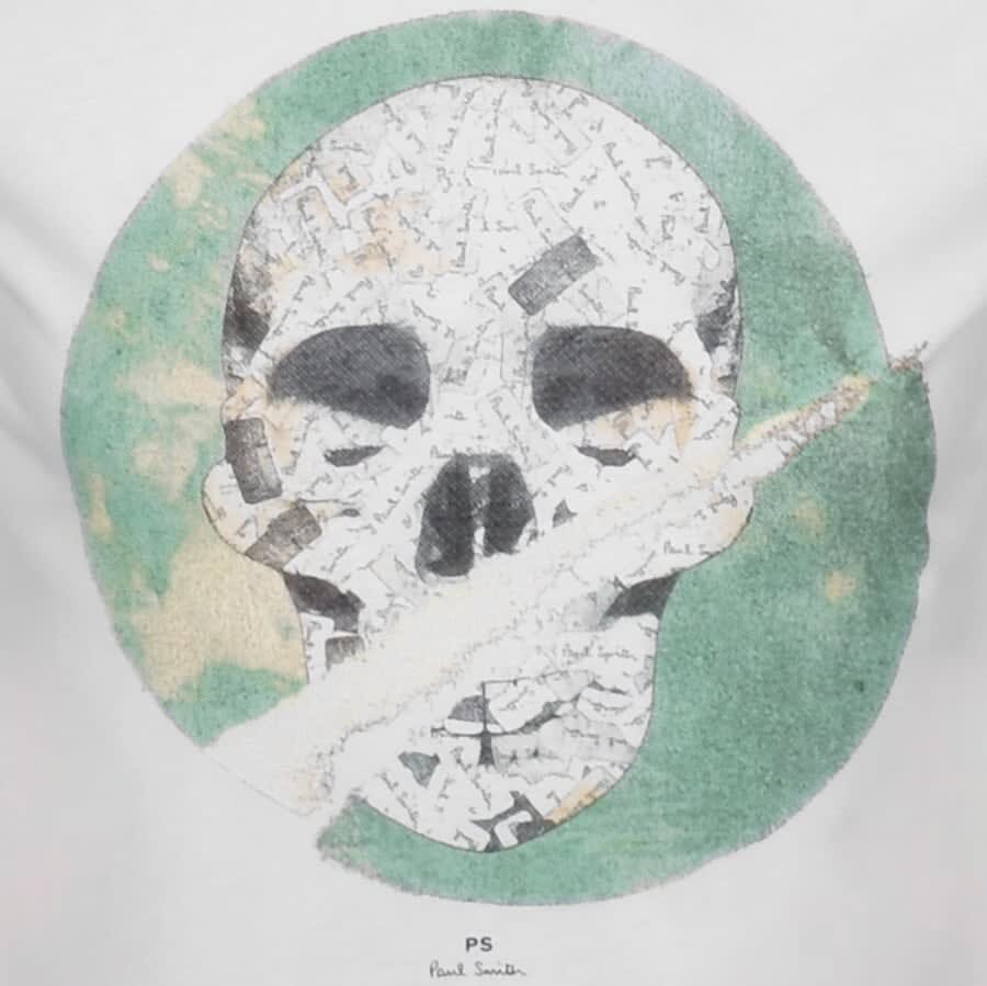 Alternative Image for ProductPS By Paul Smith RIP Skull T Shirt White3