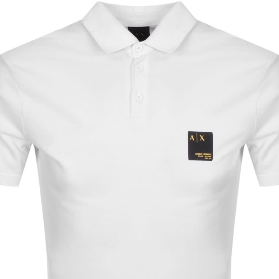 Alternative Image for ProductArmani Exchange Logo Polo T Shirt White2