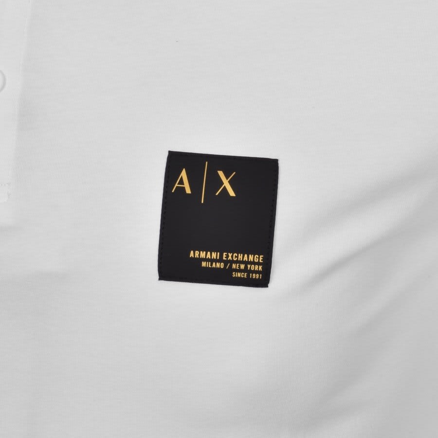 Alternative Image for ProductArmani Exchange Logo Polo T Shirt White3
