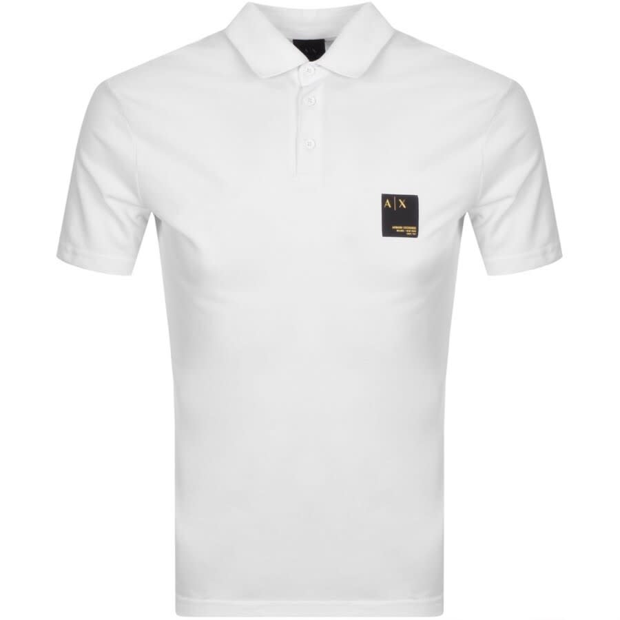 Alternative Image for ProductArmani Exchange Logo Polo T Shirt White1
