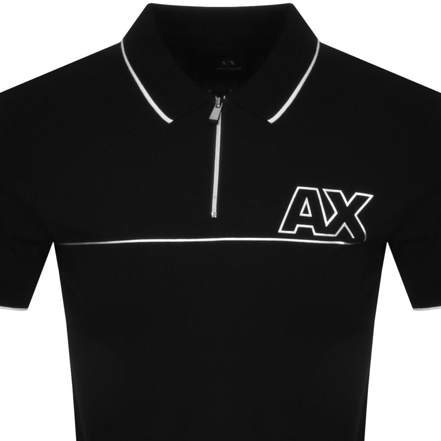 Alternative Image for ProductArmani Exchange Logo Polo T Shirt Black2