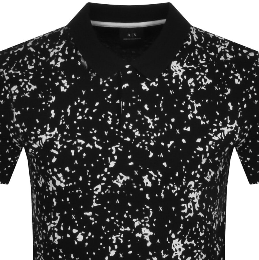 Alternative Image for ProductArmani Exchange Logo Polo T Shirt Black2