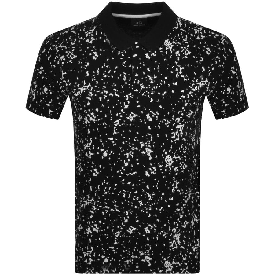 Alternative Image for ProductArmani Exchange Logo Polo T Shirt Black1
