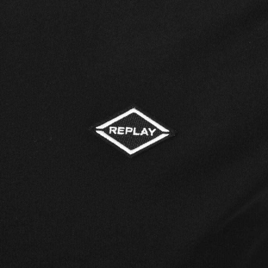 Alternative Image for ProductReplay Logo Crew Neck T Shirt Black3