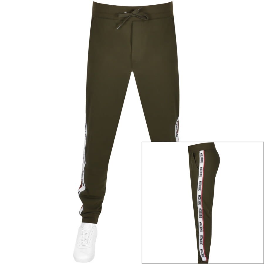 Alternative Image for ProductMoschino Logo Jogging Bottoms Khaki1