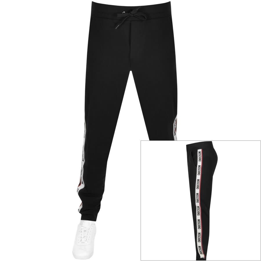 Alternative Image for ProductMoschino Logo Jogging Bottoms Black1
