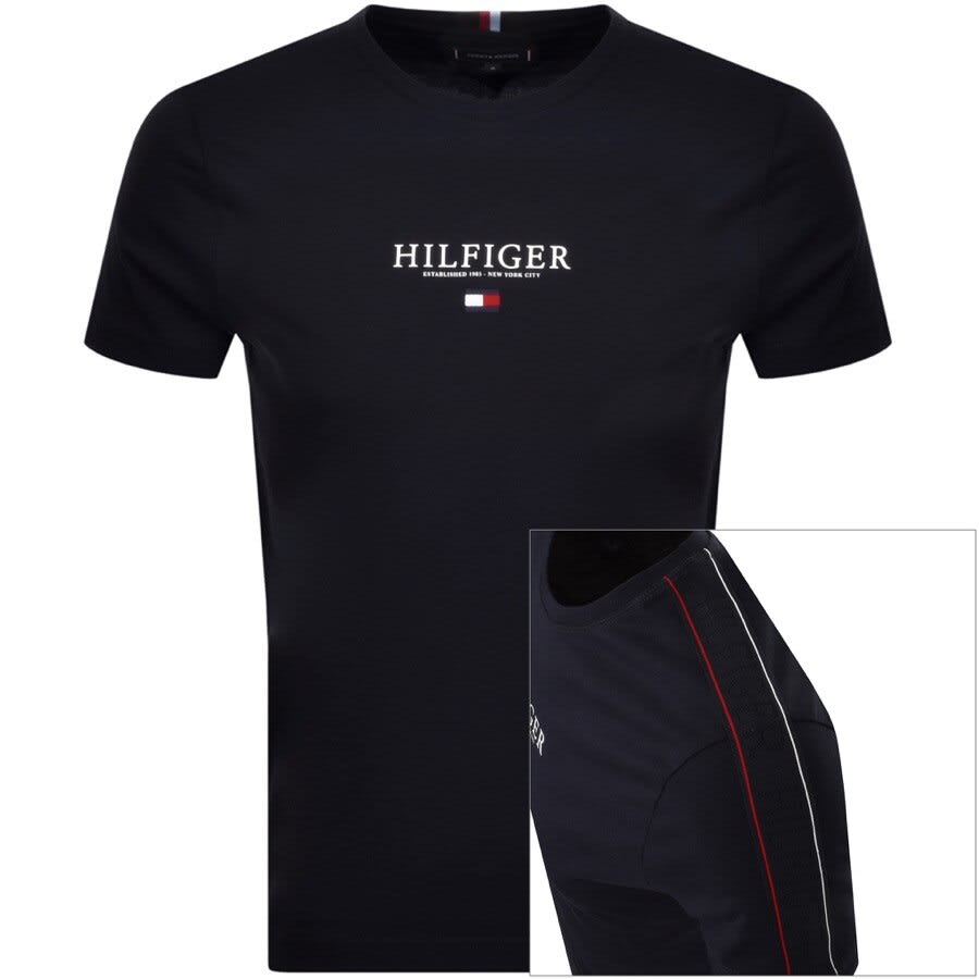 Alternative Image for ProductTommy Hilfiger Icon Flag Logo T Shirt Navy1