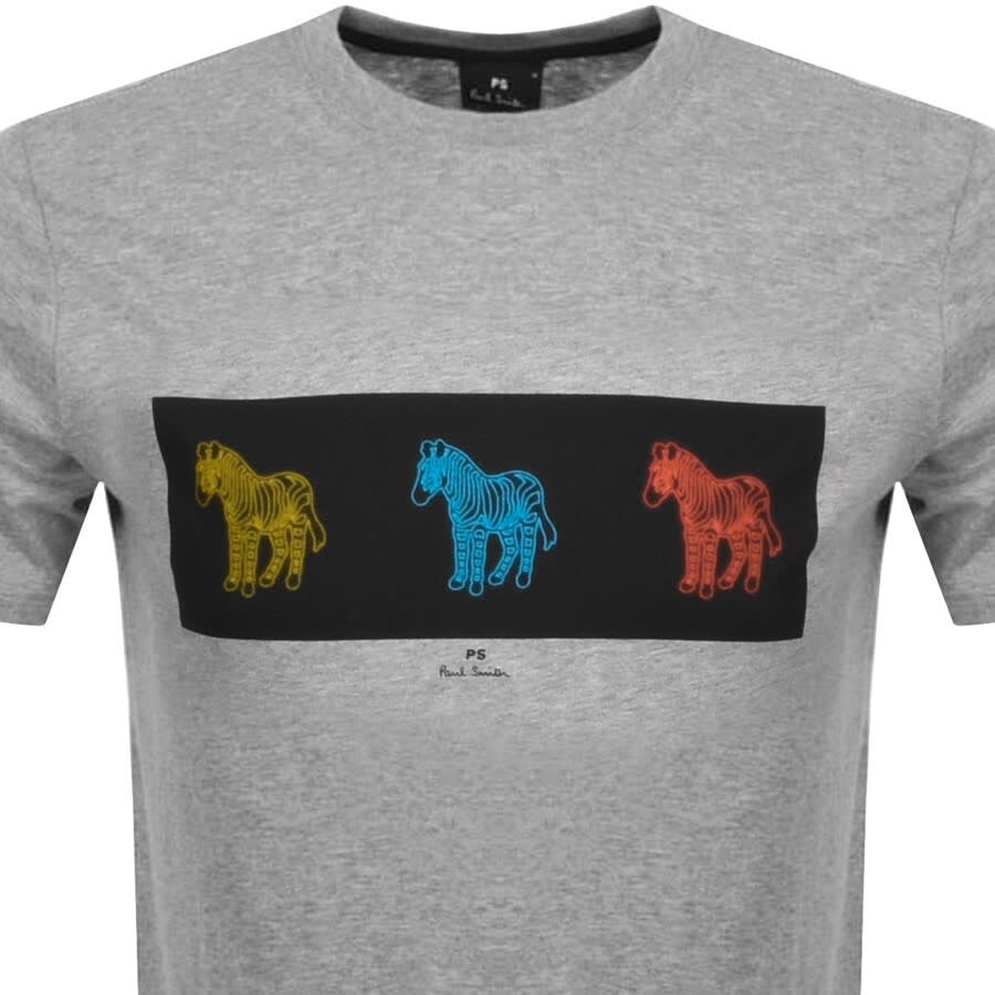Alternative Image for ProductPS By Paul Smith Zebras T Shirt Grey2