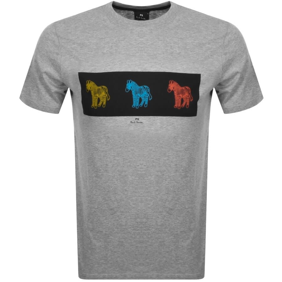 Alternative Image for ProductPS By Paul Smith Zebras T Shirt Grey1
