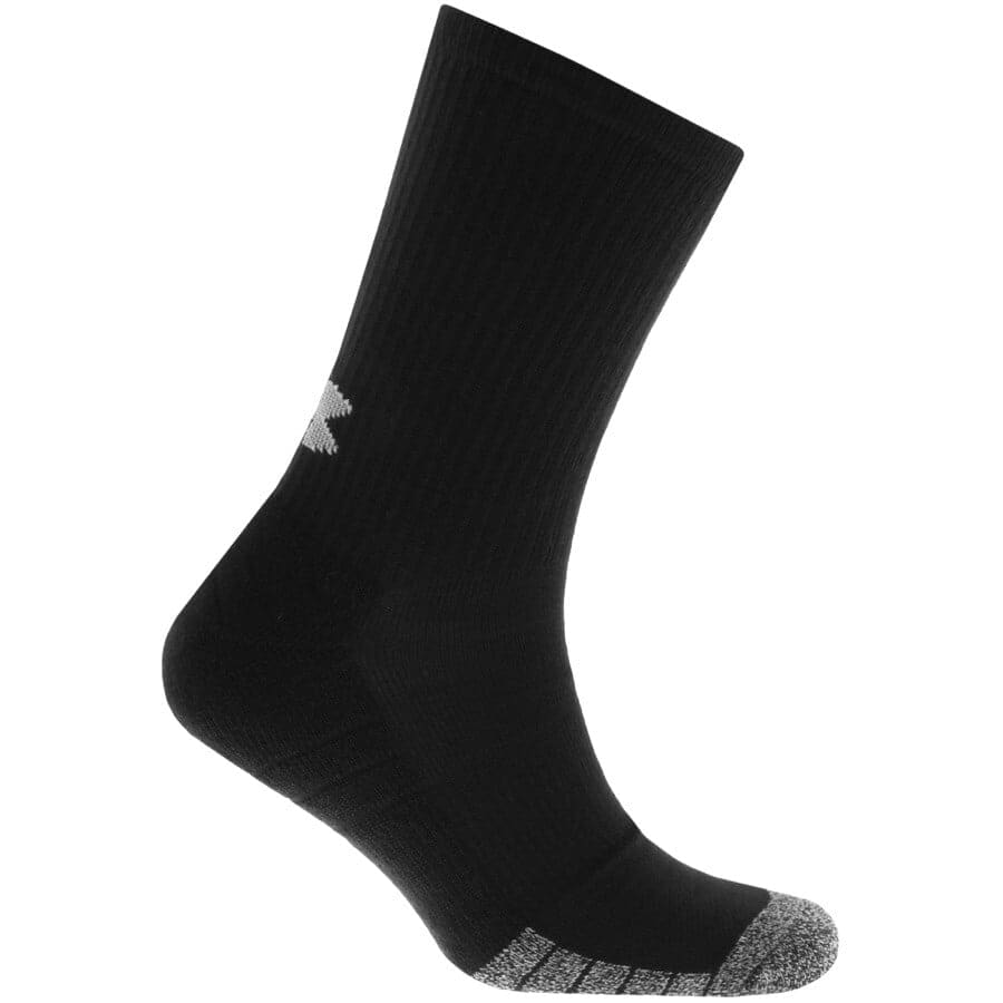 Alternative Image for ProductUnder Armour Three Pack HeatGrear Crew Socks Black2