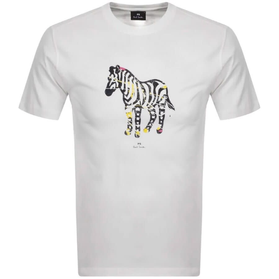 Alternative Image for ProductPS By Paul Smith Multi Zebra T Shirt White1