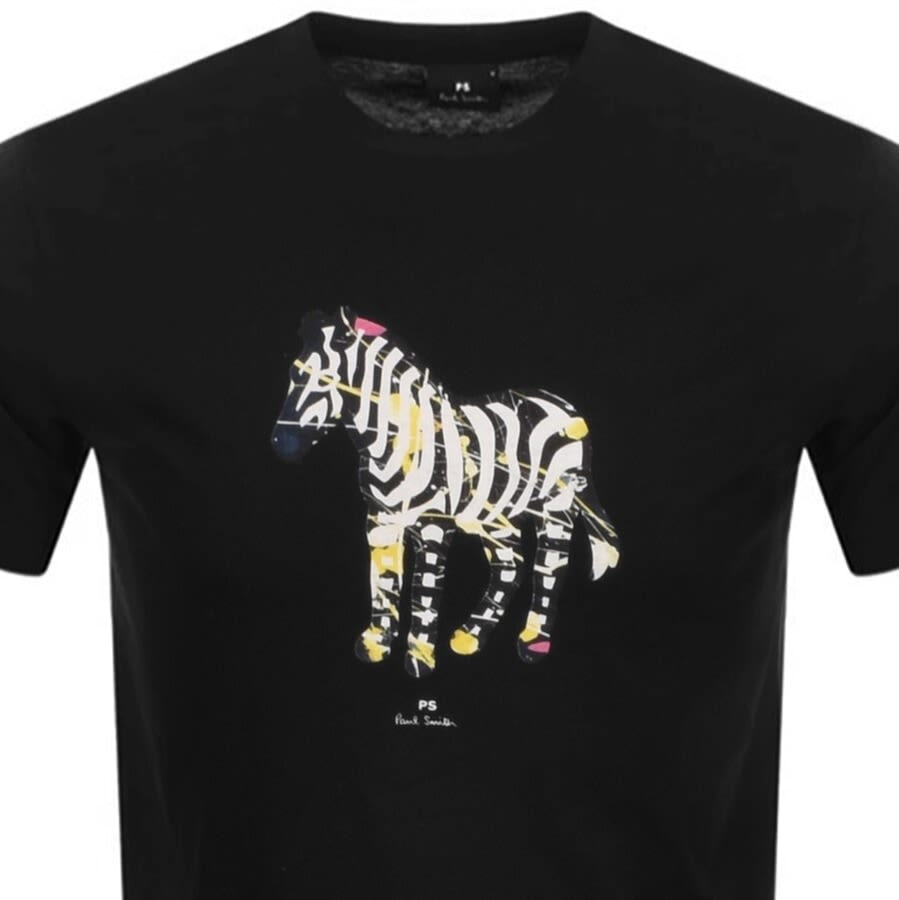 Alternative Image for ProductPS By Paul Smith Multi Zebra T Shirt Black2