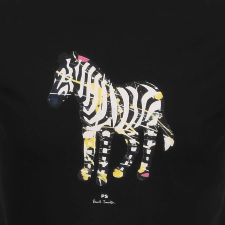 Alternative Image for ProductPS By Paul Smith Multi Zebra T Shirt Black3