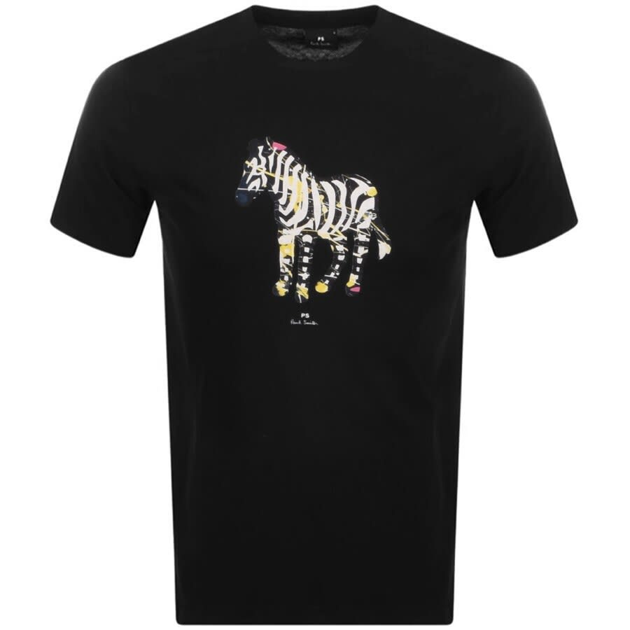 Alternative Image for ProductPS By Paul Smith Multi Zebra T Shirt Black1